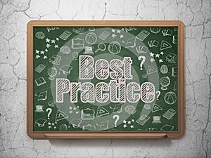 Learning concept: Best Practice on School board background