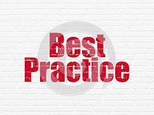 Learning concept: Best Practice on wall background