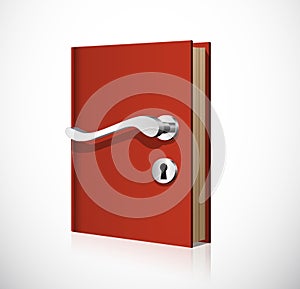 Learning concept - book as door to knowledge