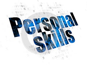 Learning concept: Personal Skills on Digital background