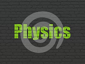 Learning concept: Physics on wall background