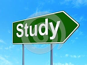 Learning concept: Study on road sign background