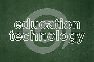 Learning concept: Education Technology on chalkboard background