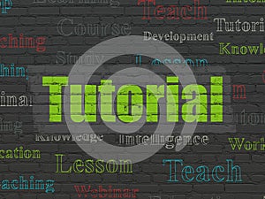 Learning concept: Tutorial on wall background