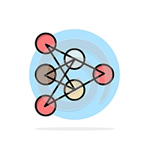 Learning, Deep, Algorithm, Data Abstract Circle Background Flat color Icon