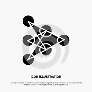 Learning, Deep, Algorithm, Data solid Glyph Icon vector