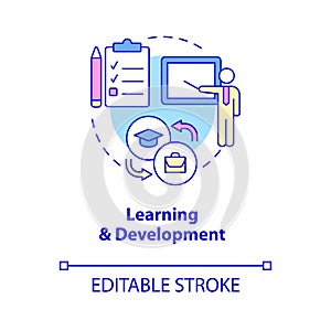 Learning and development concept icon