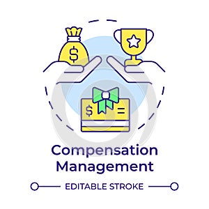 Learning and development multi color concept icon