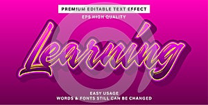 learning editable text effect style