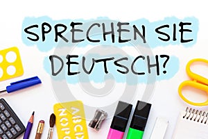 Learning german language concept, do you speak deutsch