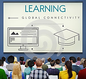 Learning Global Connectivity Technology Graphic Concept