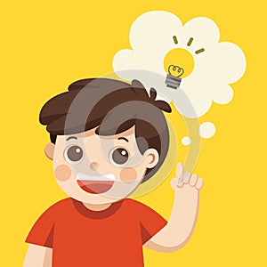 A Cute Boy thinking.