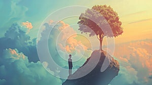 Learning and growth mindset concept