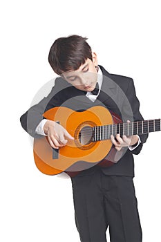 Learning guitar playing