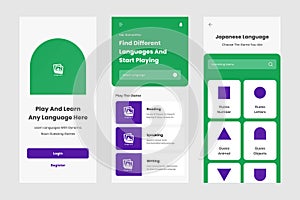 Learning Language App UI Design