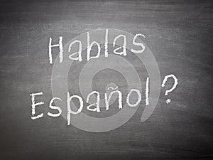 Learning language concept Spanish