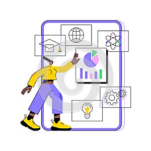 Learning management system abstract concept vector illustration.