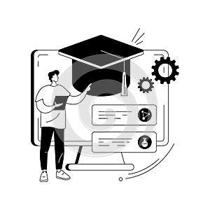 Learning management system abstract concept vector illustration.