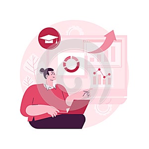 Learning management system abstract concept vector illustration.