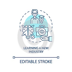 Learning a new industry concept icon