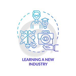 Learning a new industry concept icon