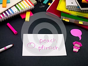 Learning New Language Making Original Flash Cards; German