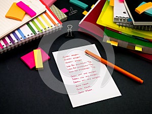 Learning New Language Writing Words Many Times on the Notebook;