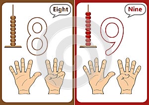 learning the numbers 0-10, Flash Cards, educational preschool activities