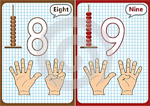 learning the numbers 0-10, Flash Cards, educational preschool activities