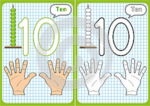 learning the numbers 0-10, Flash Cards, educational preschool activities