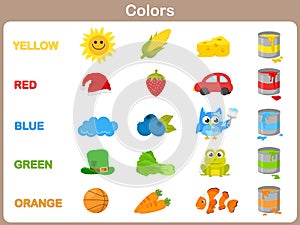 Learning the object colors for kids