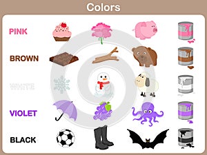Learning the object colors for kids