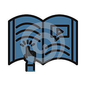 Learning, online line isolated vector icon can be easily modified and edit