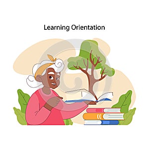 Learning orientation concept. Flat vector illustration