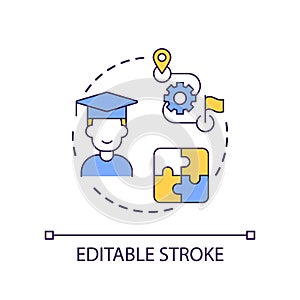 Learning pathway concept icon