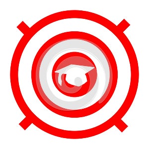 Learning Targets. Vector illustration isolated on white background