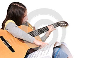 Learning to play guitar