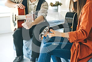 Learning to play the guitar