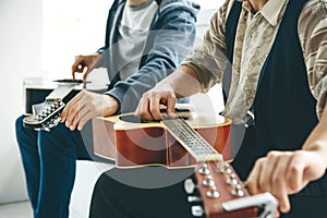 Learning to play the guitar