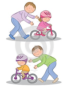 Learning to ride a bike