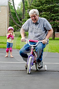 Learning to ride a bike with training wheels