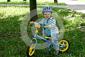 Learning to ride on a first bike