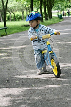 Learning to ride on a first bike