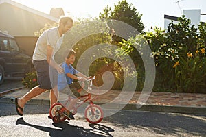 Learning to ride photo