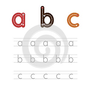 Learn to write letters abc small