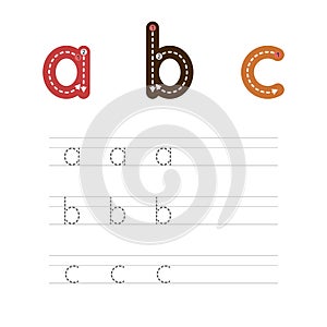 Learn to write letters abc small 2