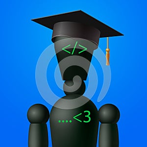 Learning web design and coding, programming school