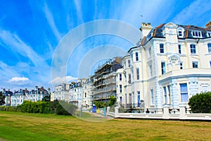 The Leas public park of Folkestone town Kent UK