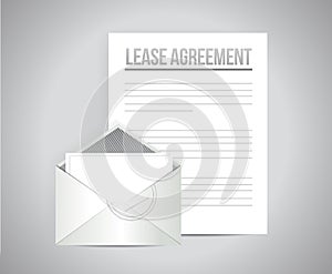 Lease agreement document paper illustration