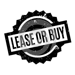 Lease Or Buy rubber stamp